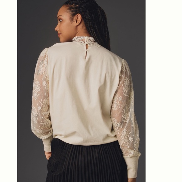 NWT Anthropologie Tiny Oriana Long-Sleeve Lace Top 1X - Picture 10 of 16